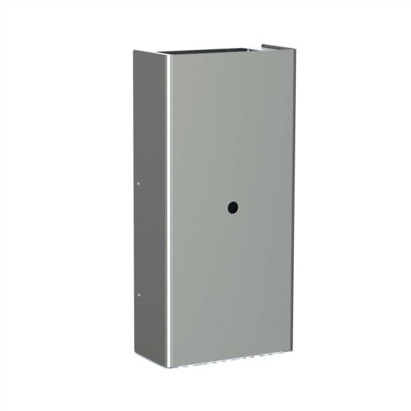Wall mounted waste bin with square opening, 60 L