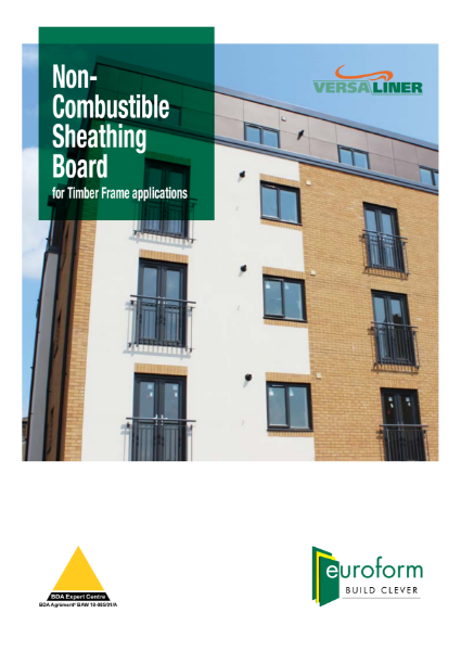 Euroform Versaliner Non-Combustible Sheathing Board for Timber Frame applications