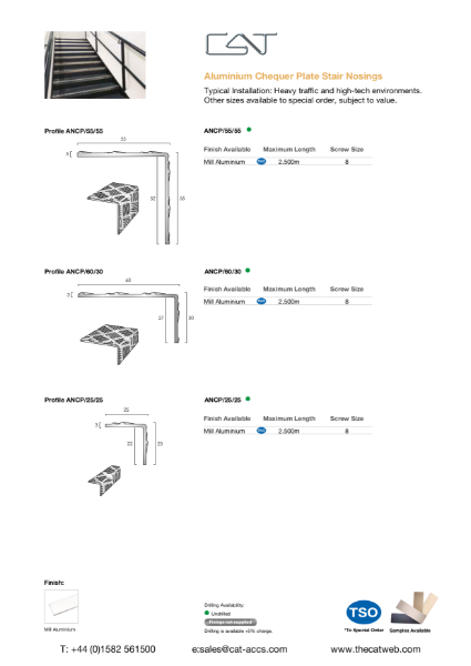 Chequer Plate stair Nosings
