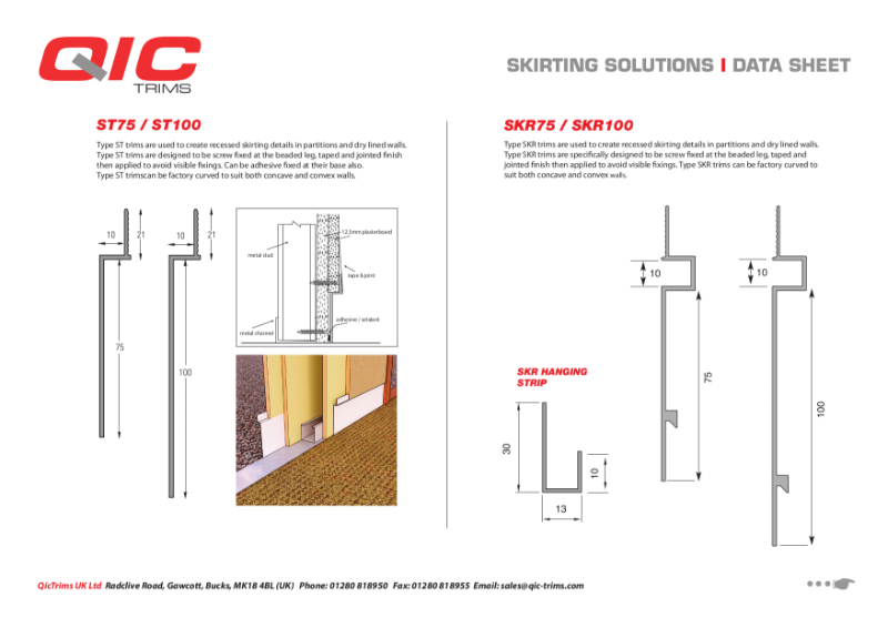 QIC Skirting solutions ST range