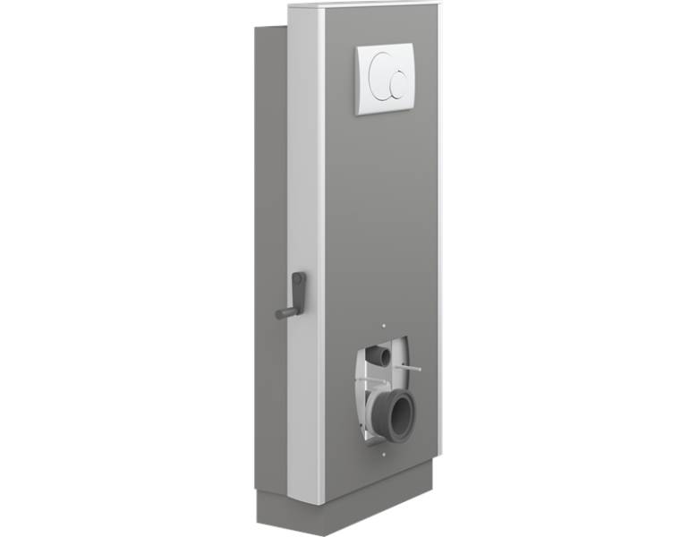 Height adjustable toilet lifter - Manual with crank handle.