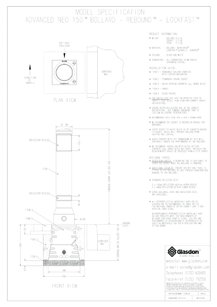 Advanced Neopolitan™ 150 Bollard - Rebound Model - LockFast™