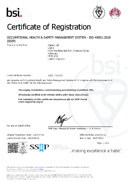ISO 45001: Occupational Health & Safety Management System