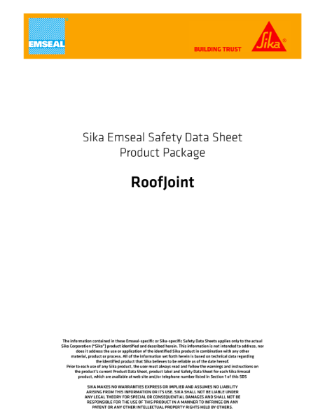 Emseal RoofJoint-Safety Data Sheet