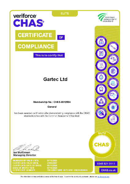 CHAS Certificate of Compliance