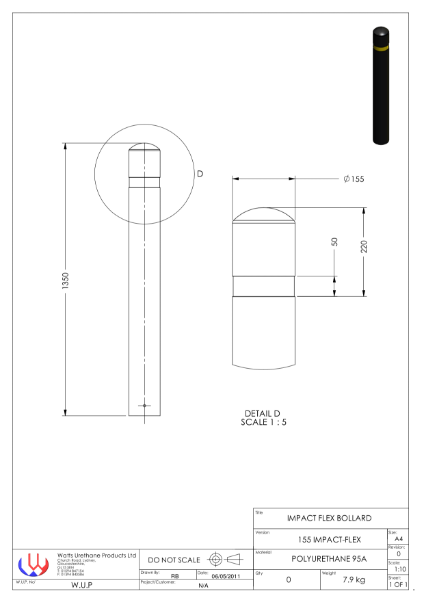 Impact Flex Bollard 155