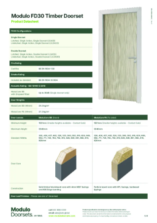 Modulo EI30 Timber Doorset