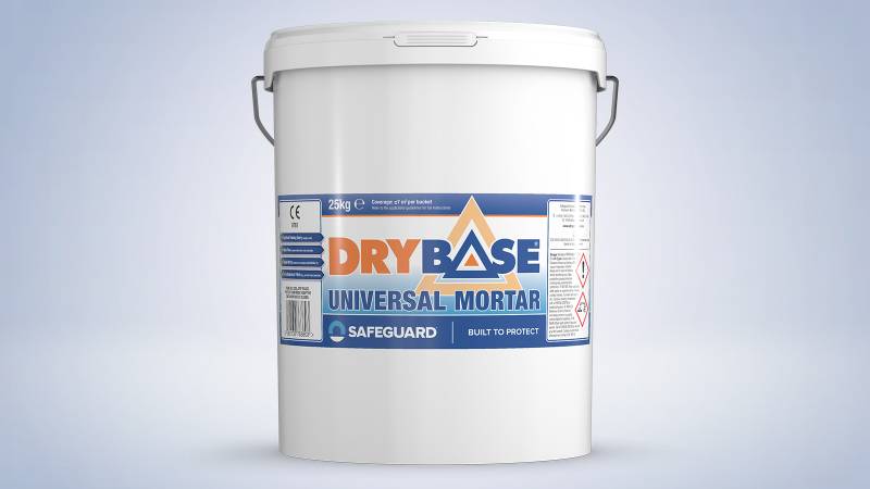Drybase Universal Mortar - Cementitious, Ready-Mixed Multi-Use Waterproofing and Repair Mortar for Concrete, Masonry and Natural Stonework 