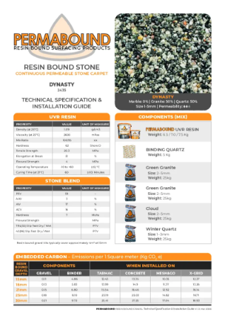 Resin Bound Stone — Dynasty TDS