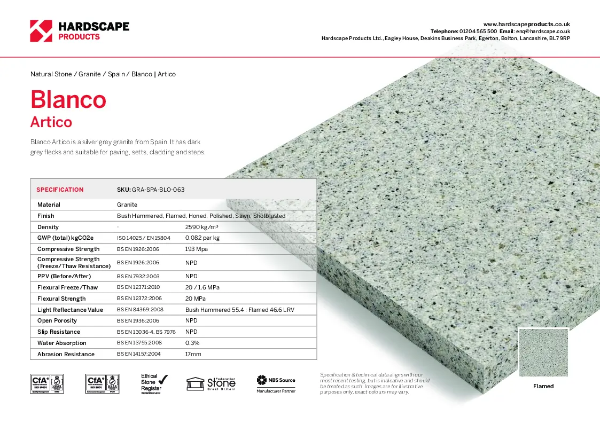 Blanco Artico Hardscape Datasheet