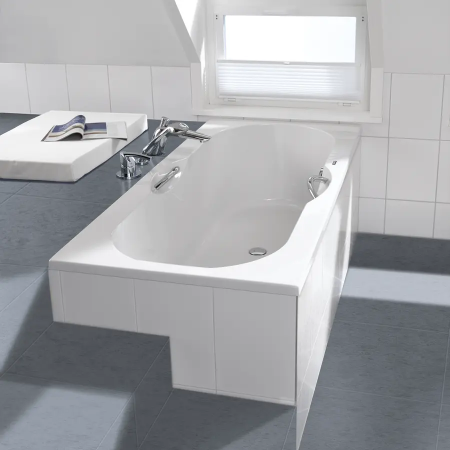 Badekar - Ancona Vario 242/243 Rektangulært Badekar med Ergokontur