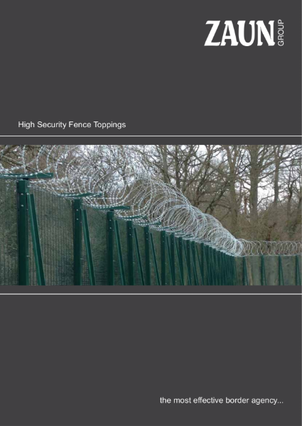 High Security Perimeter Fence Toppings