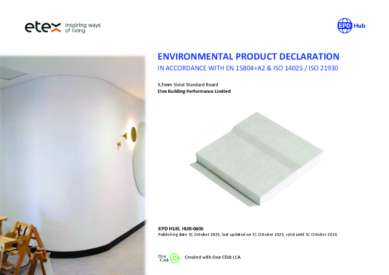 EPD - Siniat Standard Board 9.5mm