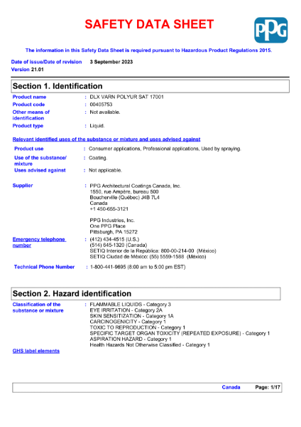 Dulux VARN POLYUR SAT 17001