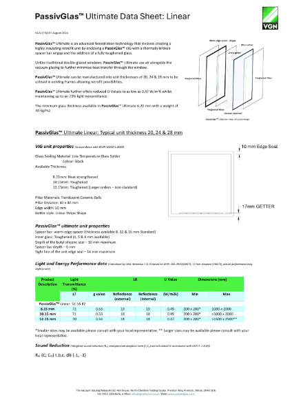 PassivGlas™ Ultimate linear data sheet