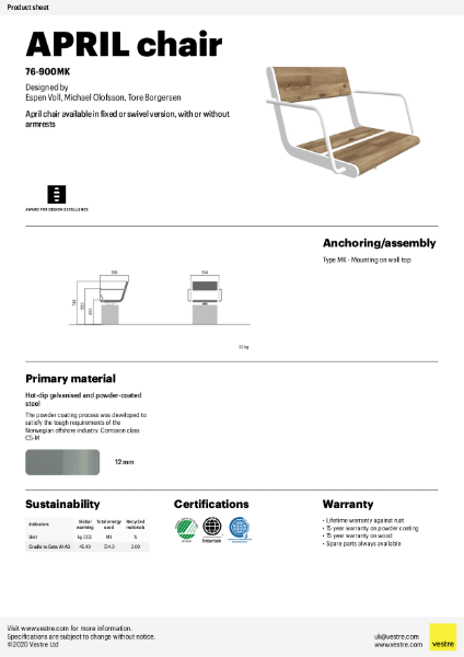 APRIL Chair - 76-900MK