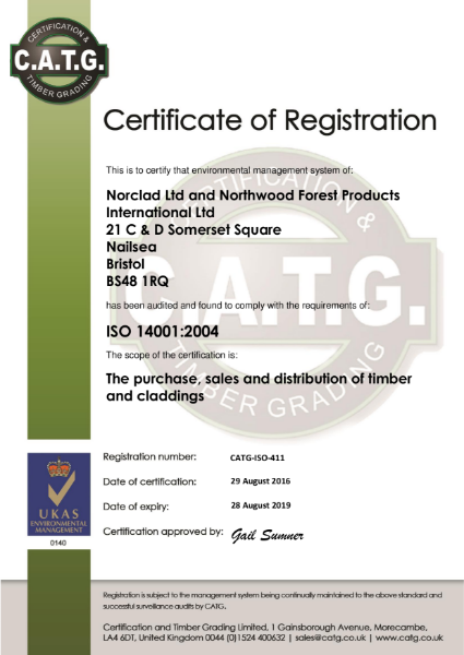 Certificate of Registration ISO14001