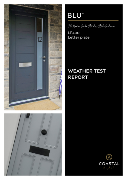 BLU™ - LP400 Stainless Steel Letter Plate Weather Test