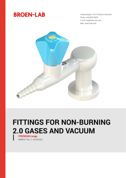 BROEN-LAB UNIFLEX FITTINGS FOR NON-BURNING 2.0 GASES / VACUUM