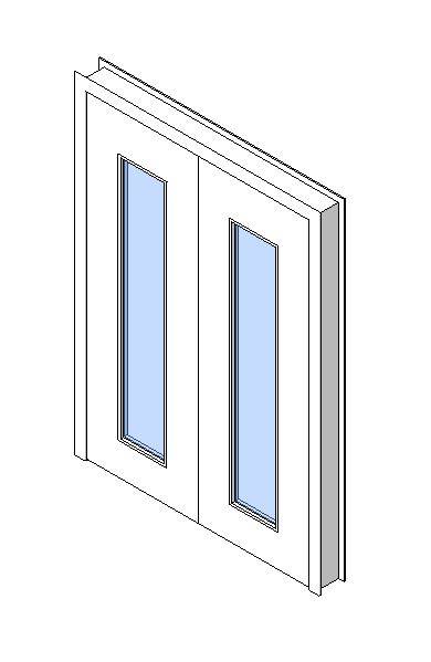 Internal Double Door, Vision Panel Style VP04