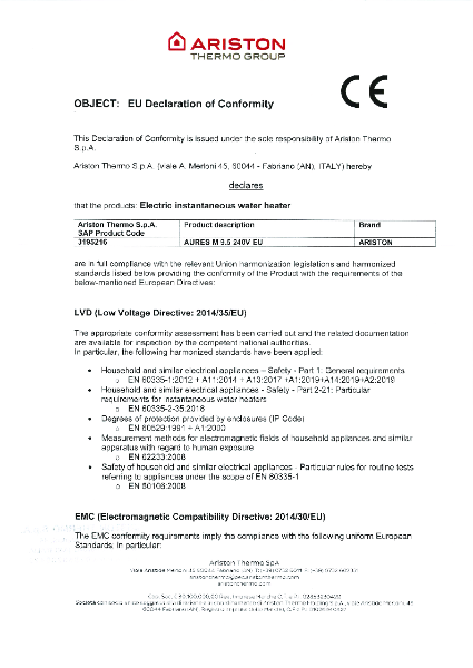 Aures Multi CE Certificate 