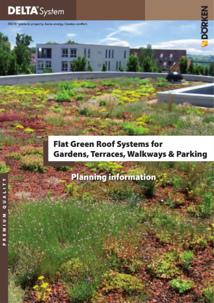 Flat Green Roof Systems for Gardens, Terraces, Walkways & Parking