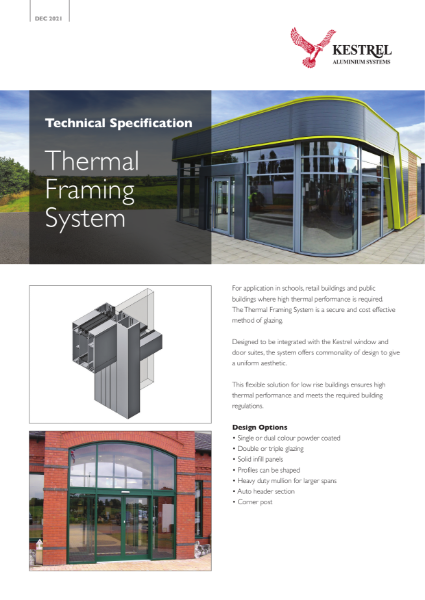 Datasheet Kestrel Thermal Framing System