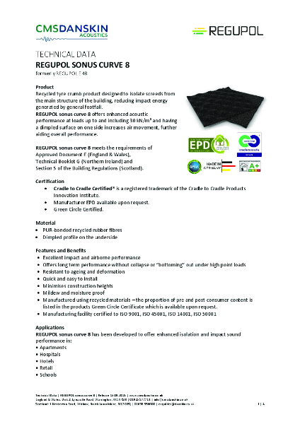 REGUPOL sonus curve 8 (REGUPOL E48) - TD-en-UK Release 15 09 2025