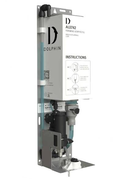 DS810 Dolphin Foam Cartridge Dispenser -  Behind Mirror