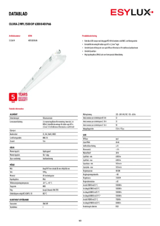 Olivia-2 MPL 1500 OP 6300 840 IP66 - Datablad