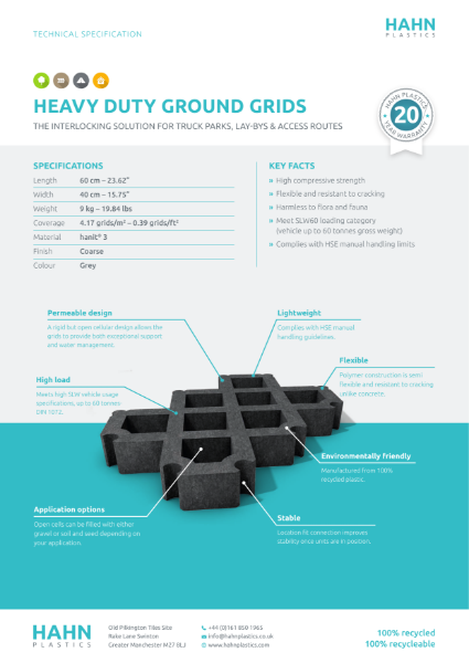Heavy Duty Ground Grid Technical Specification
