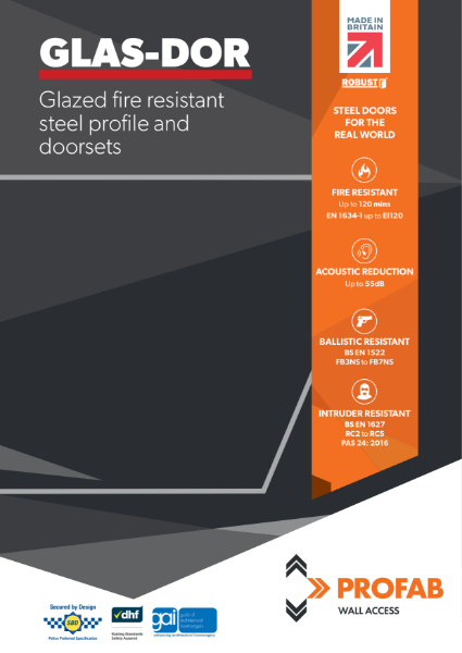 Profab Glazed fire resistant steel profile and doorsets