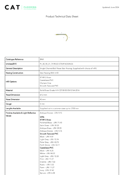 BN8 Antique Bronze Technical Data Sheet