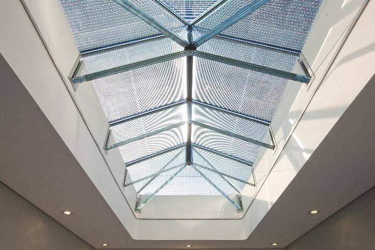 The Glass Beam Supported Multi-Panel Skylight