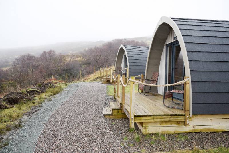Gravel path grid for an Isle of Skye retreat meet the challenges of a hillside terrain