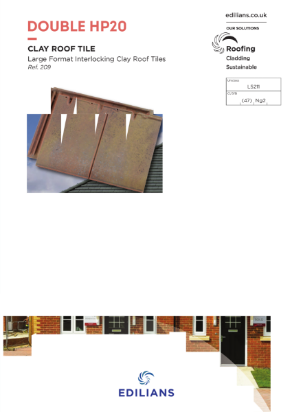 Edilians Double HP20 Clay Roof Tile