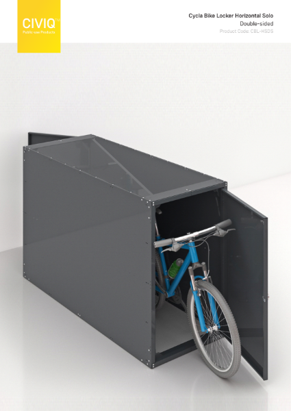 Cycla Bike Locker Horizontal Solo Double-Sided