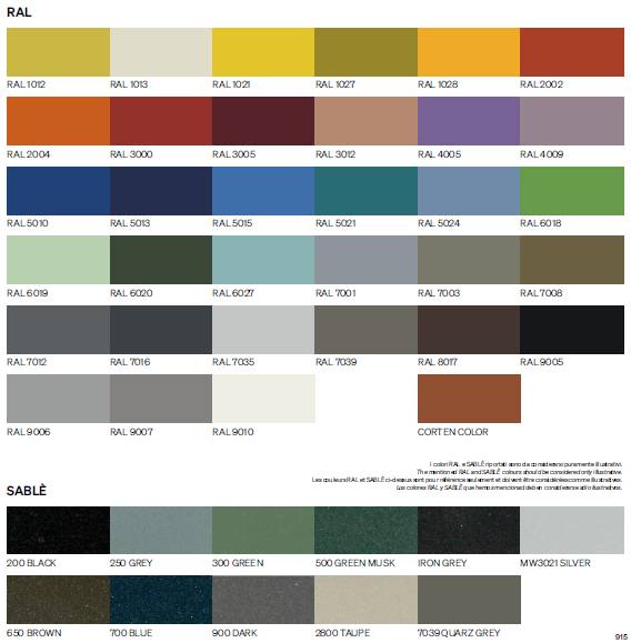 Metalco - RAL + Finishing + Materials + Accreditations (07.2025)