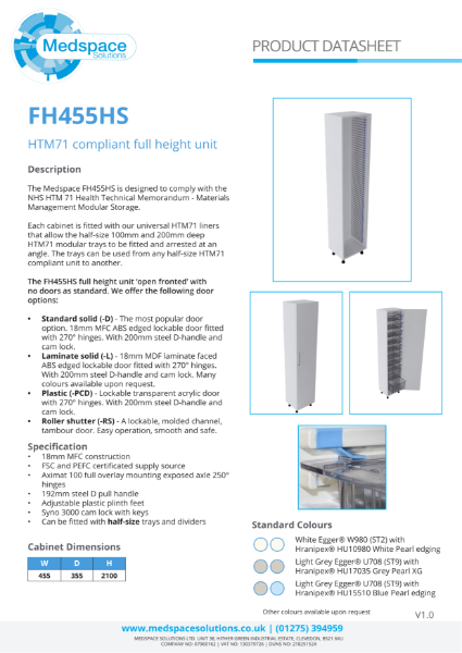 FH455HS - HTM71 Compliant Full Height Unit