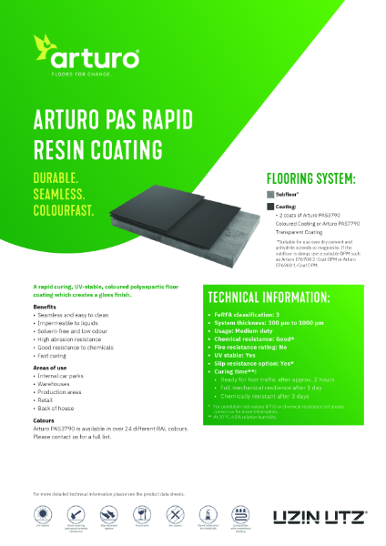 Arturo PAS Rapid Resin Coating