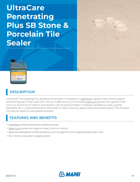 UltraCare Penetrating Plus SB Stone & Porcelain Tile Sealer
