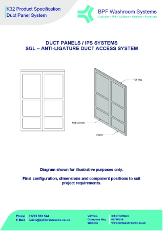 112-37 BPF NBS Duct Panels IPS Systems SGL - Anti-Ligature Duct Access ...
