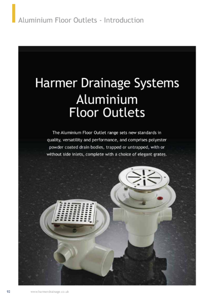 Harmer Aluminium Floor Drains