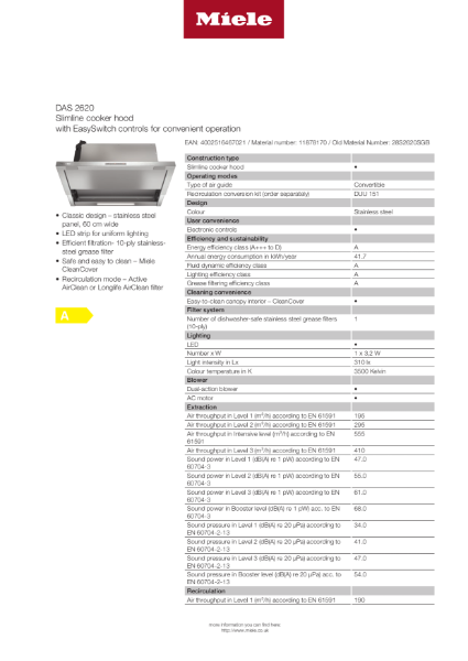 DAS 2620 Product Data Sheet