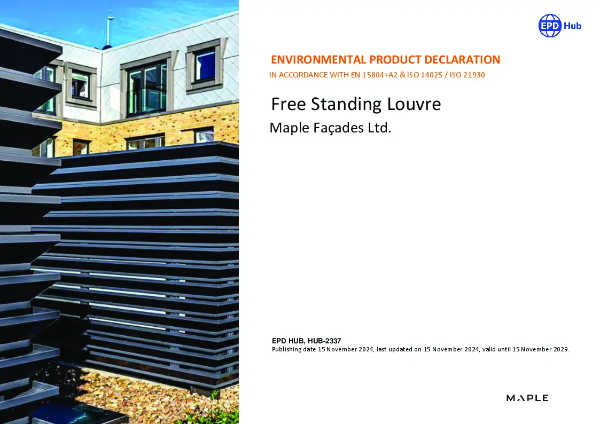 Free Standing Louvre EPD