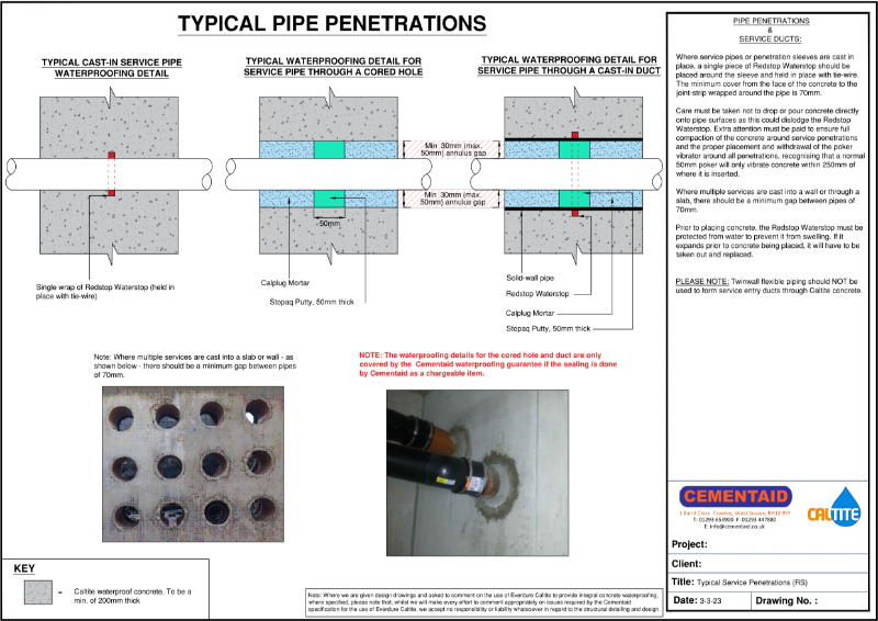 Typical Pipe Penetrations