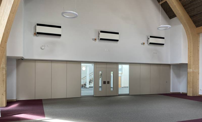 Dorma Variflex Manual Acoustic moveable wall - Church hall, Birmingham