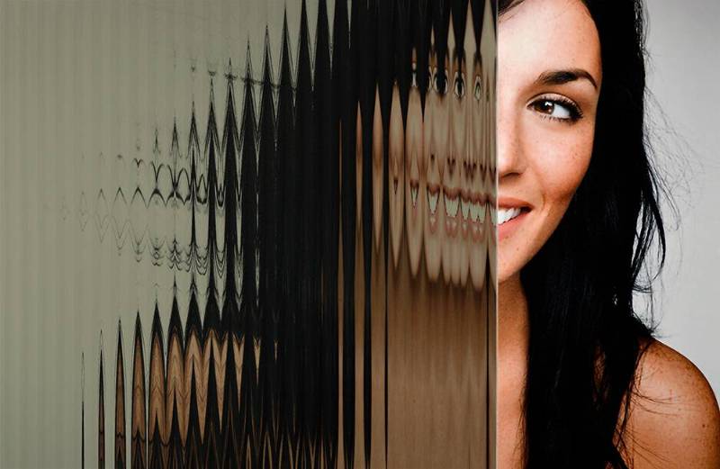 SX-1273-UG Reeded Glass Bronze Window Film - Window Film