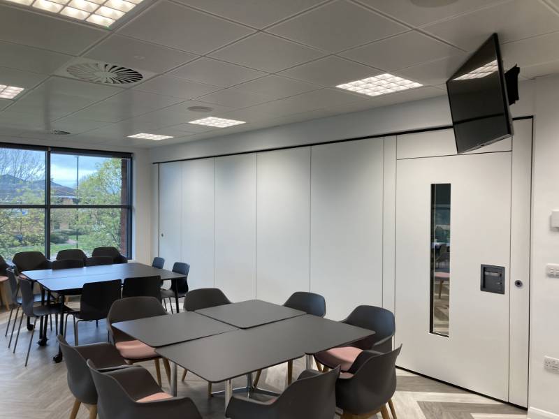 Dorma Variflex Manual Acoustic moveable wall - Coventry Building Society offices