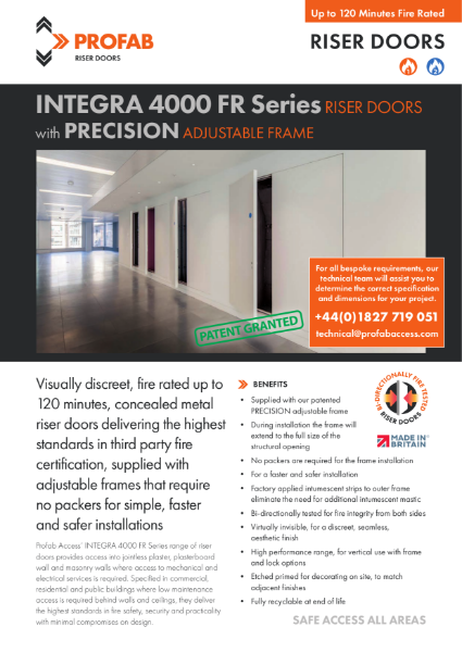 Profab INTEGRA 4000 FR Series Riser Doors